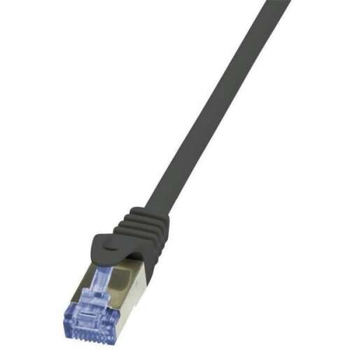 LogiLink 10G S/FTP PIMF PrimeLine kabel patchowy Cat6A, czarny, 1 metr