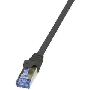 LogiLink 10G S/FTP PIMF PrimeLine Cat6A patch cable, black, 1 meter - Cable & accessory