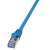LogiLink 10G S/FTP PIMF PrimeLine patch cable CAT6A 0.25m blue (CQ3016S)