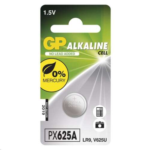 GP Alkaline LR9 1.5V Battery, PX625A, V625U, for calculators and cameras