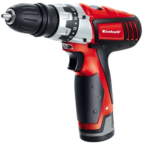 Einhell TC-CD 12 Li akkumulátoros fúró-csavarozó, piros és fekete, 12V, 1.3Ah