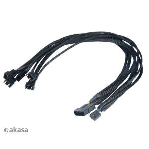 Akasa FLEXA FP5 4pin Molex -> 5x 4pin PWM cablu ventilator PWM 45cm (AK-CBFA03-45) 65645643 Accesorii ventilatoare