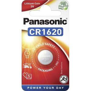 Panasonic CR1620 3V lithium coin battery, 1 pack - Panasonic Battery