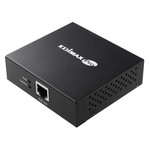 Widok pod kątem Edimax Pro GP-101ET Gigabit PoE+ Repeater z portem PoE Out