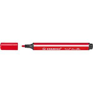 Stabilo Trio Scribbi red felt-tip pen, 1.5-2 mm line width, triangular shape, easy to grip, washable, ideal for kids - Marker