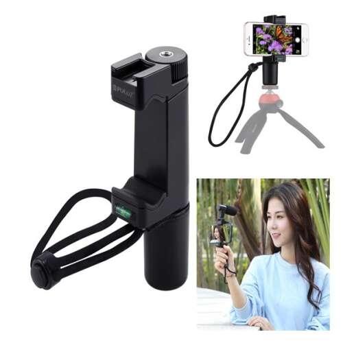 PULUZ Selfie Stick Adapter okostelefonhoz, állványra szerelhető, Vlogging, élő közvetítés, fekete