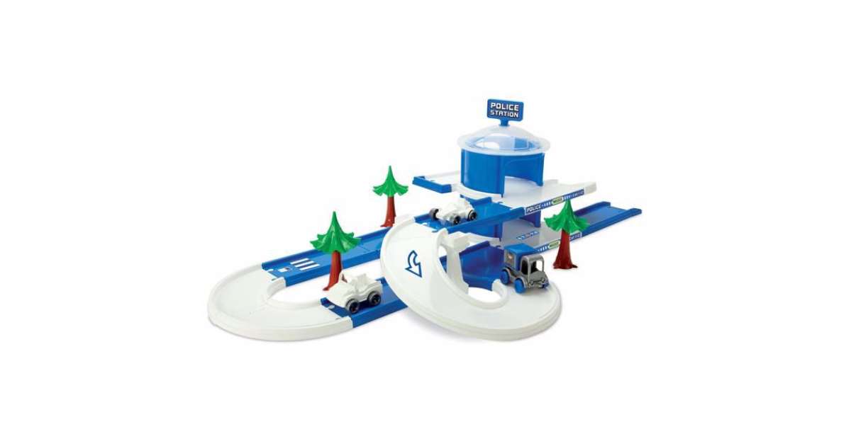 Wader Play Tracks City - Pista Ospedale Per Auto, 4,8m Con Ambulanza Ed Elicottero, Gioco Per Bambini Da 1 Anno