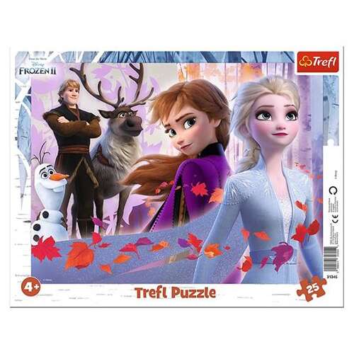 Trefl Frozen II 25 Piece Puzzle, featuring Elsa, Anna, Kristoff, Sven, and Olaf