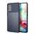 Sötétkék szilikon telefontok Samsung Galaxy A72 5G-hez, csíkos, dombor mintával, közepes ütésvédelemmel