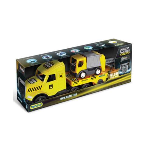 Wader Magic Truck Technic - Illuminated truck with garbage truck 80cm
