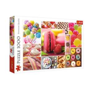 Trefl 1000 piece jigsaw puzzle featuring a collage of various sweets and candies - Puzzle