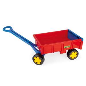 Wader roter und blauer Ziehwagen für Kinder, 60kg Tragfähigkeit - Wader