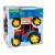Wader Giant Tractor with Trailer, red, blue, yellow, green toy tractor with trailer for kids, 102cm