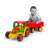 Child playing with Wader Giant Tractor with Trailer, red, blue, yellow, green toy tractor with trailer for kids, 102cm