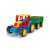 Wader Giant Tractor with Trailer, red, blue, yellow, green toy tractor with trailer for kids, 102cm