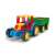 Wader Giant Tractor with Trailer, red, blue, yellow, green toy tractor with trailer for kids, 102cm