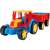 Wader Giant Tractor with Trailer, red, blue, yellow, green toy tractor with trailer for kids, 102cm