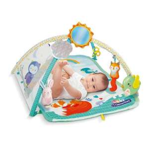 Clementoni Baby Play With Me Játszószőnyeg, puha játszószőnyeg kupola, tükör és lógó játékokkal csecsemőknek - Clementoni
