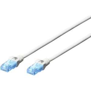 Digitus RJ45 Network Patch Cable CAT 5e U/UTP 5.00 m White stranded pair 65660396 - Digitus