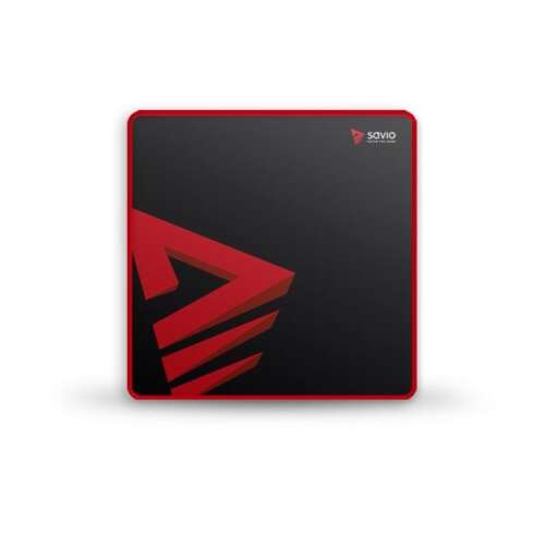 Savio Turbo Dynamic S gaming mouse pad, black with red accents, 250x250mm
