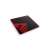 Savio Turbo Dynamic S gaming mouse pad, black with red accents, angled view