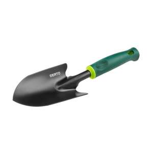 Mini szpadel ogrodowy Verto 15G405, 340 mm, głowica ze stali czarnej z zielonym gumowym uchwytem - Łopata