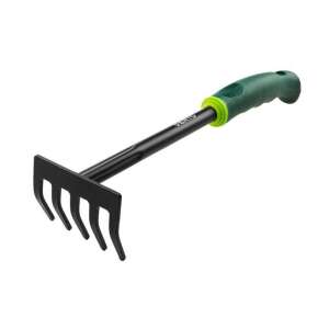 Greblă Verto 15G407 Mini, 340 mm, cu mâner din cauciuc verde - Unelte manuale de grădină