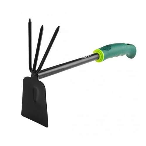 Verto 15G409 Mini villáskapa, 340 mm, kerti szerszám, gyomláló, kertészkedés, kézi kapa, kerti kapa