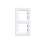 Cadru vertical Schneider ASFORA alb pentru 2 module