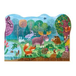 Dodo Wonder Forest Animals 60 piece puzzle, featuring a colorful illustration of forest animals - Dodo Puzzle