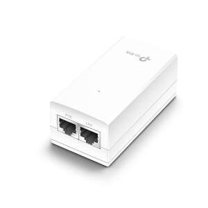 TP-Link TL-POE2412G Gigabit 24VDC Pasívny PoE adaptér, biely, šikmý pohľad - Počítače a doplnky