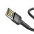 Cablu pentru incarcare si transfer de date Baseus Cafule Double-sided, USB/Lightning, 1.5A, 2m, Negru/Gri (CALKLF-HG1) 98274696