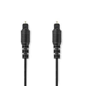 Nedis TosLink Stecker x2, PVC, optisches Audiokabel, 3m, schwarz (CAGP25000BK30) 65665352 Ladegeräte, Ladekabel und andere Kabel