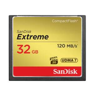 SanDisk Extreme 32GB CompactFlash Memóriakártya, UDMA 7, VPG-20, 120MB/s - Memóriakártya