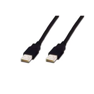 Cablu Assmann USB 2.0 A la A, 3 metri negru - Cabluri de date