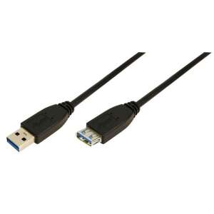 LogiLink CU0043 Kabel przedłużające USB 3.0, 3 metry, czarny, typ A do typu A - Kabel USB