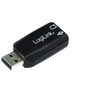 LogiLink Adapter audio USB 2.0 z gniazdem mikrofonowym, czarny, UA0053 - Logilink