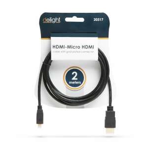 Delight 2m HDMI - micro HDMI kábel aranyozott csatlakozókkal - HDMI kábel