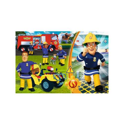 Trefl Maxi puzzle Fireman Sam, 24 komada, s Firemanom Samom i njegovim timom