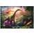 Trefl 100-teiliges Dinosaurier-Puzzle mit einem farbenfrohen Bild von verschiedenen Dinosauriern in einer Dschungellandschaft