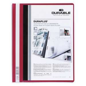 Durable Duraplus A4 extra breiter durchsichtiger Ordner, rot - Schnellhefter