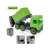 Jucărie Wader camion de gunoi verde cu mecanism de ridicare și coș de gunoi, 42cm