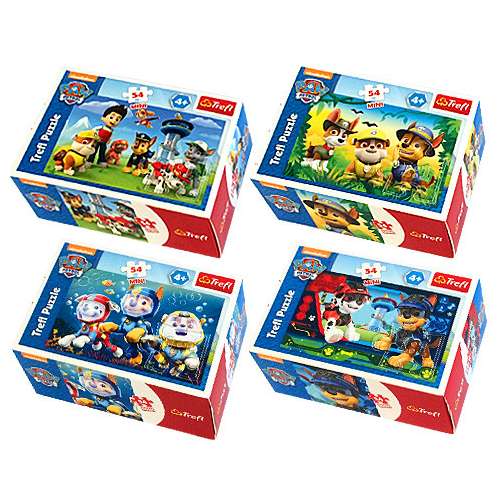 Trefl mini Puzzle 4 féle - Mancs őrjárat 54db