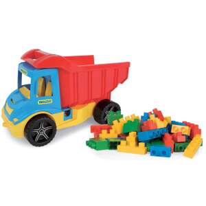 Wader Multi Dömper toy truck with 17 colorful building blocks - Work machine for children