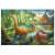 Puzzle Trefl s dinosaurami, 60 dielikov, zobrazujúce brachiosaura, stegosaura, pterodaktyly a sopku