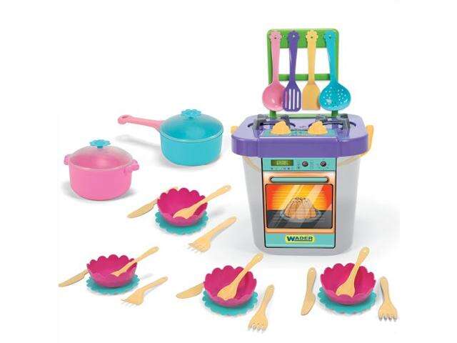 Wader Party World Konyha szett 31db #szürke-kék