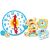 Trefl Little Explorer Clock game pieces, learning time with activities