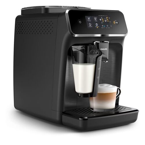 Автоматична кафемашина Philips EP2230/10 Series 2200, черна, изглед под ъгъл