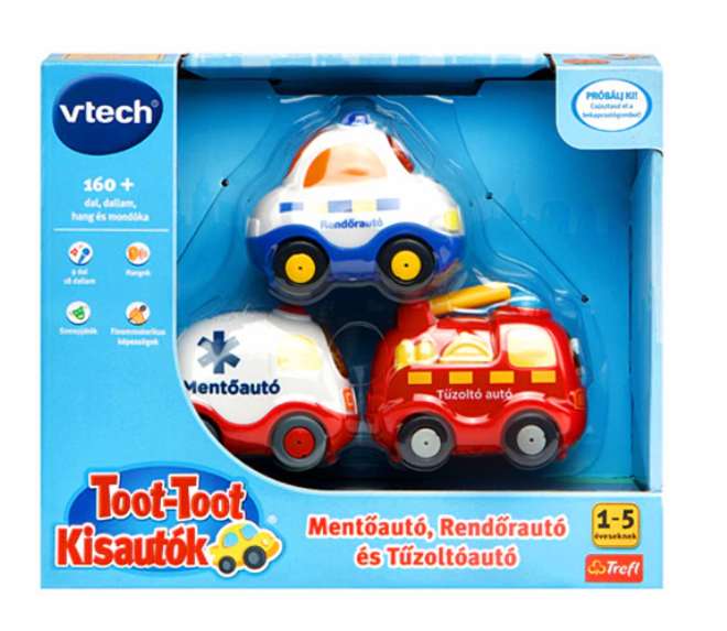 V-Tech Toot-Toot Kisautók - Vészhelyzeti autók 3db