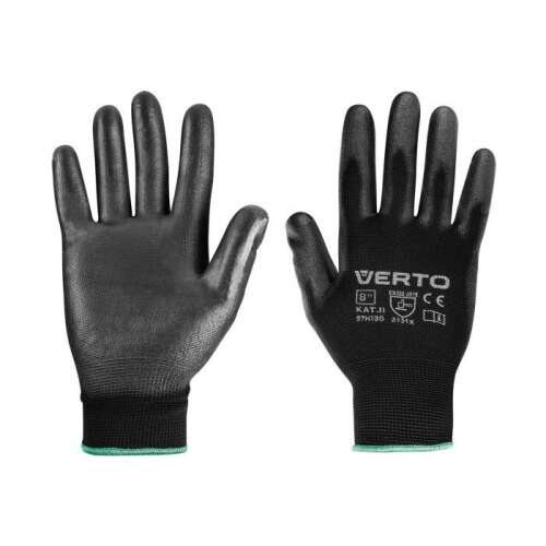 Verto 97H136 size 8 work gloves with PU coating, breathable back